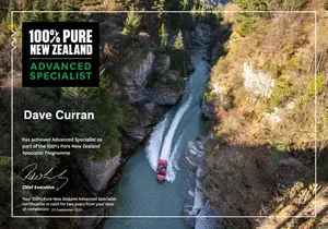 Pure New Zealand Advanced Specialist Certificate