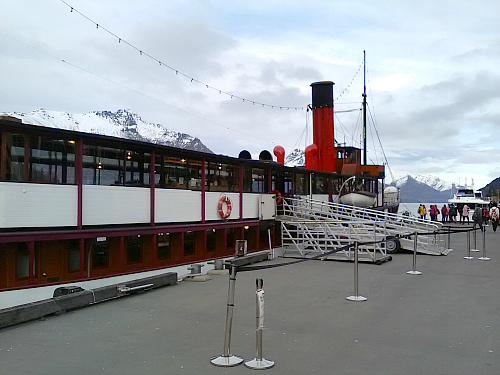 TSS Earnslaw at dock on Lake Wakatipu Queenstown