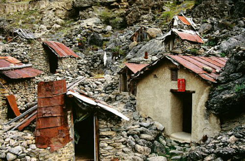 Old chinese village at Goldfields Mining Centre Central Otago