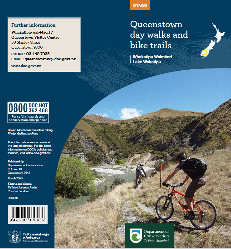 DOC Queenstown Day Walks Bike Trails Brochure
