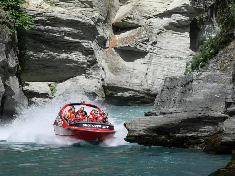 The iconic Shotover Jet in Queenstown