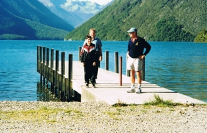 Dave, Tim and Kim's uncle Toppy, at Lake Rotoiti near Nelson, back in 1999