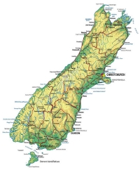 Map South Island 200 x 242