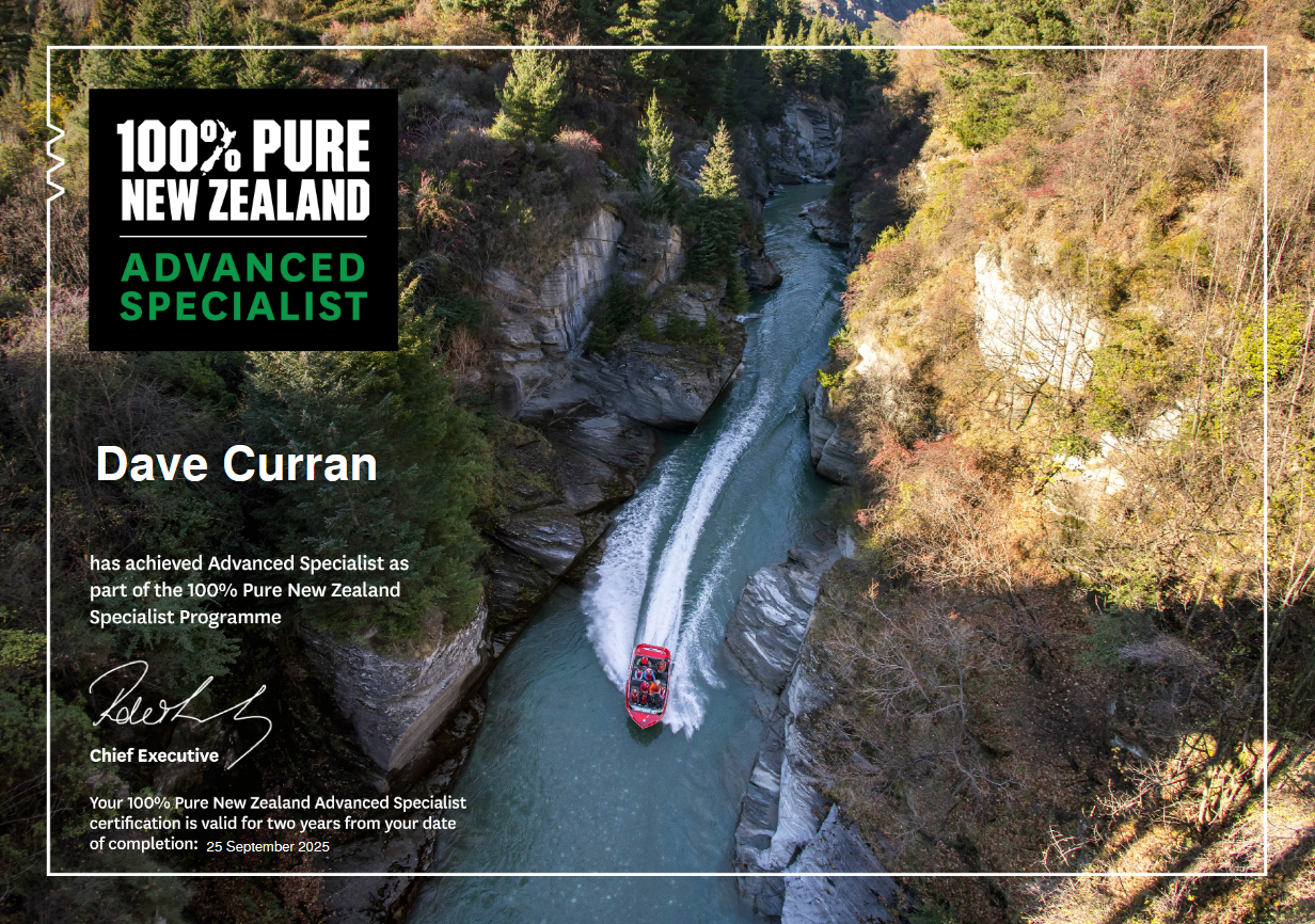 Pure New Zealand Advanced Specialist Certificate Pure New Zealand Advanced Specialist Certificate