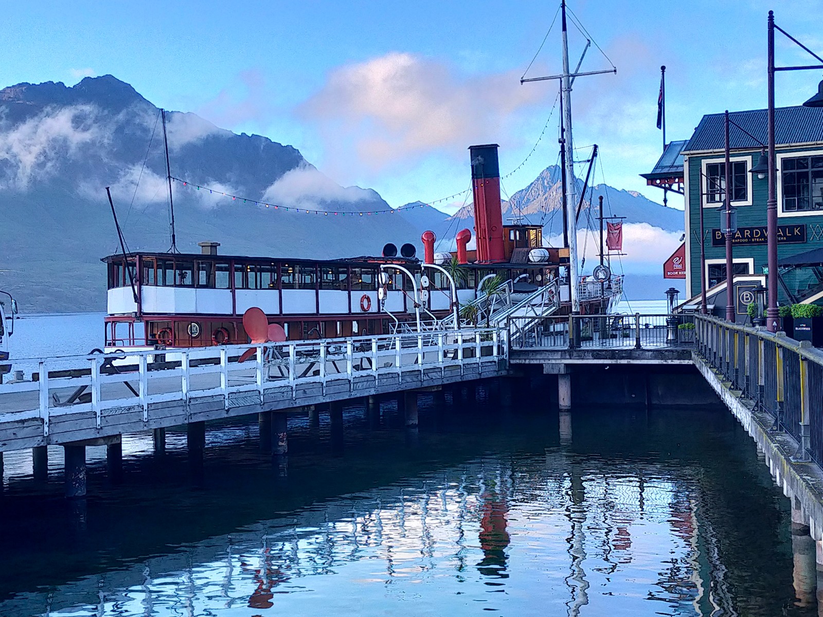 Queenstown TSS Earnslaw at dock Nov 2022