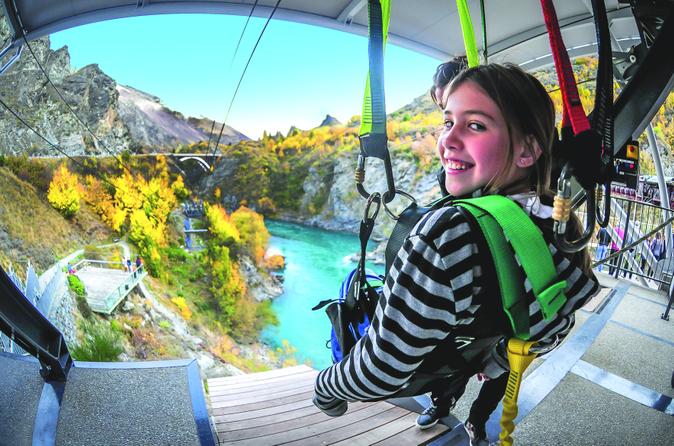 About to go, on the Kawarau Zipride