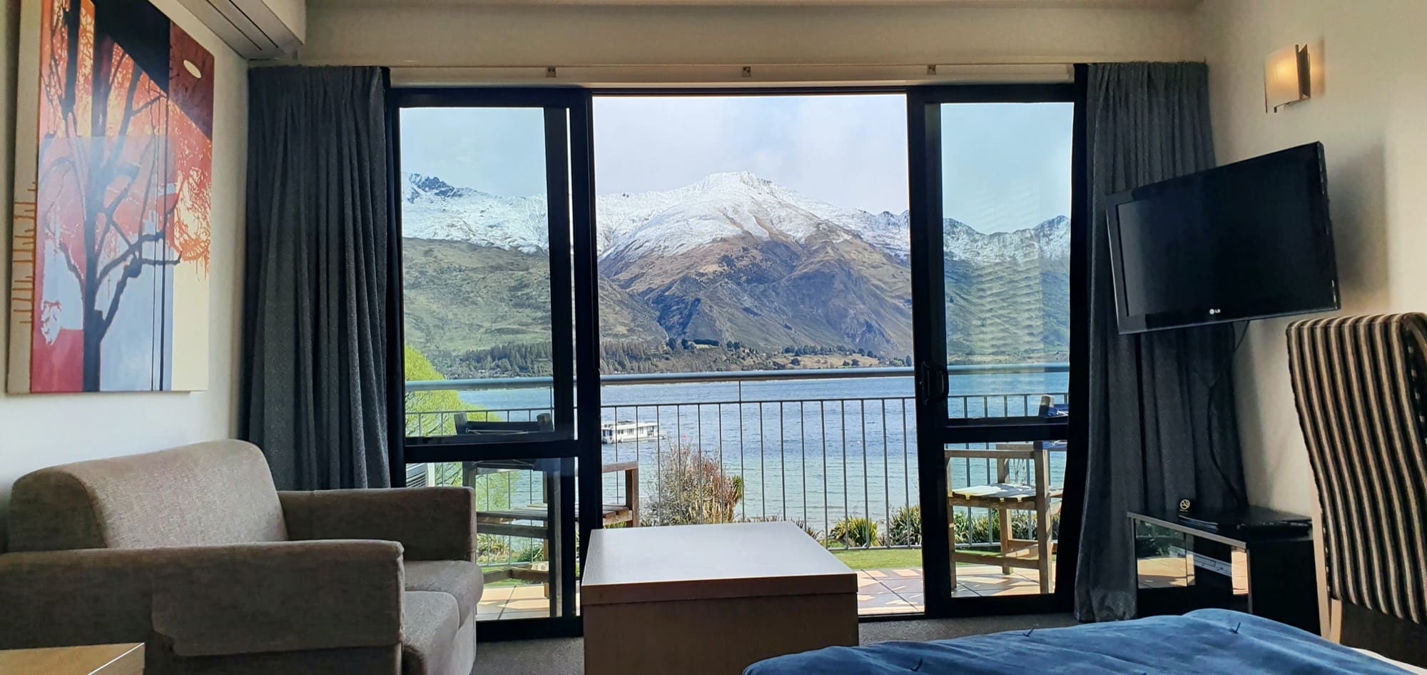 Wanaka The Moorings Studio Looking Out To Lake Image Courtesy The Moorings