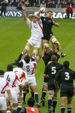 The All Blacks playing Englan