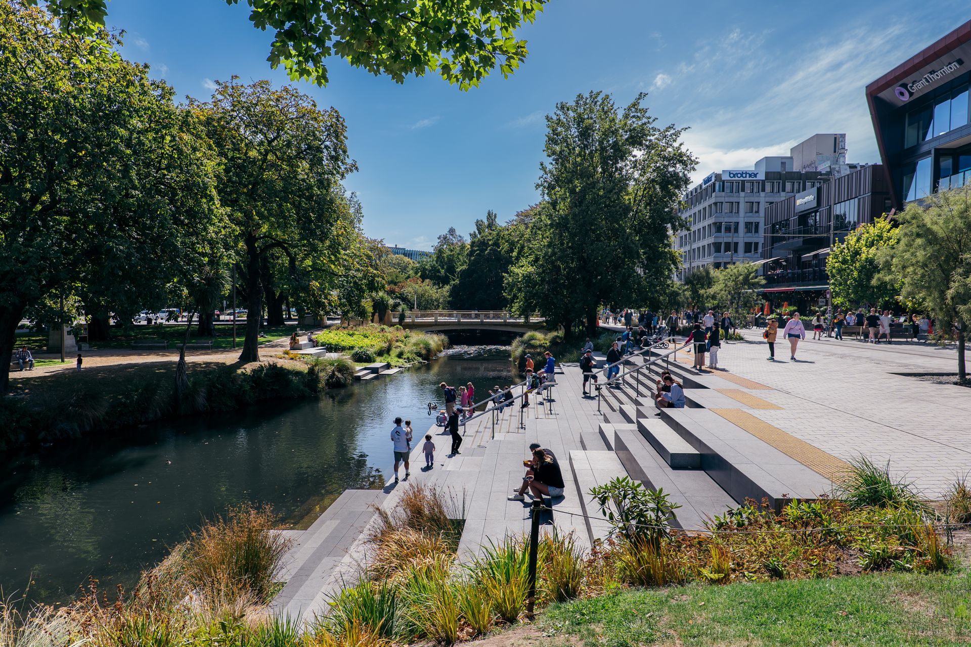 The Terraces and Riverside Market and Avon River, Christchurch
