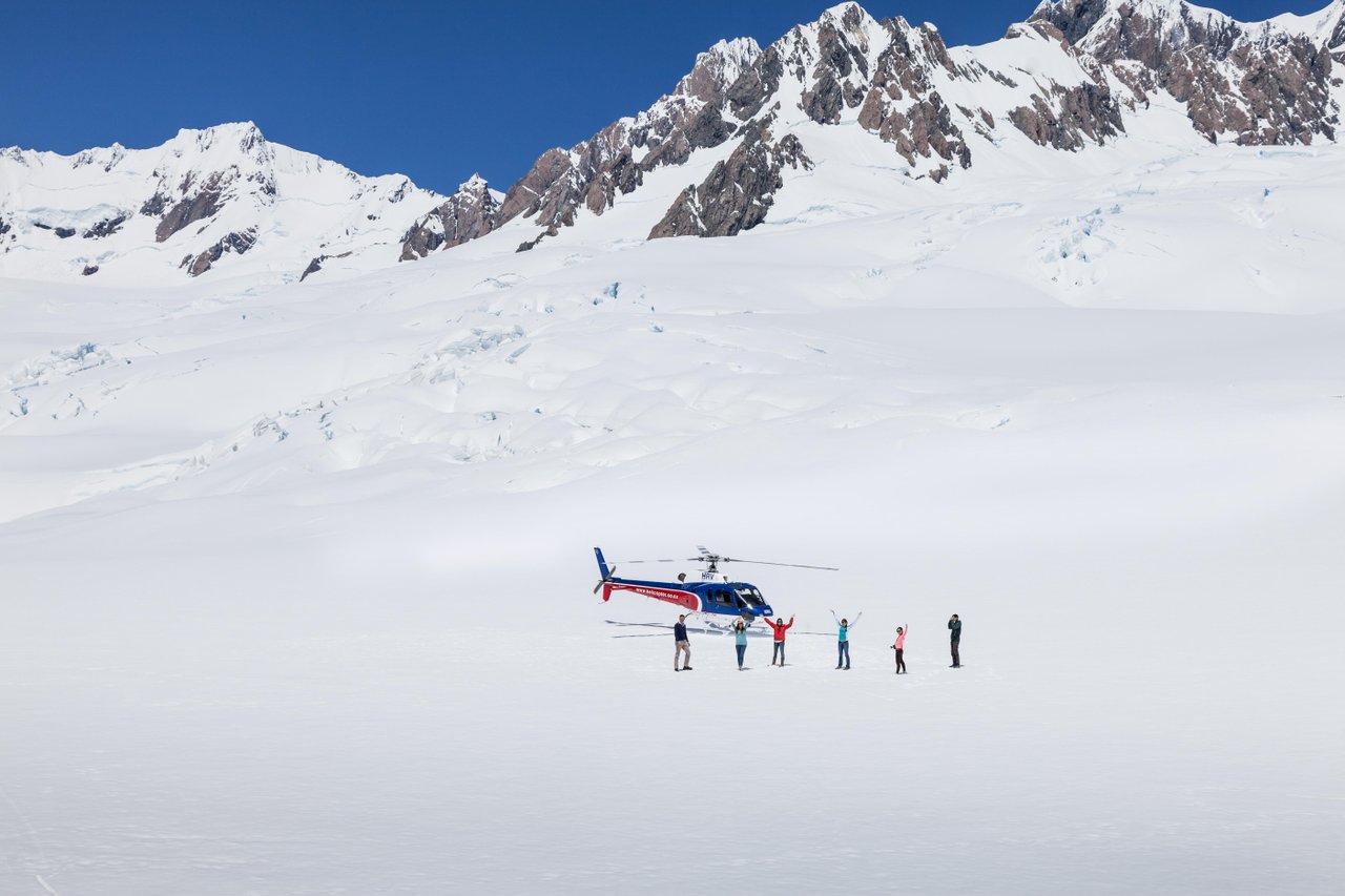 Franz Josef Glacier Snow landing Credit Andy Woods