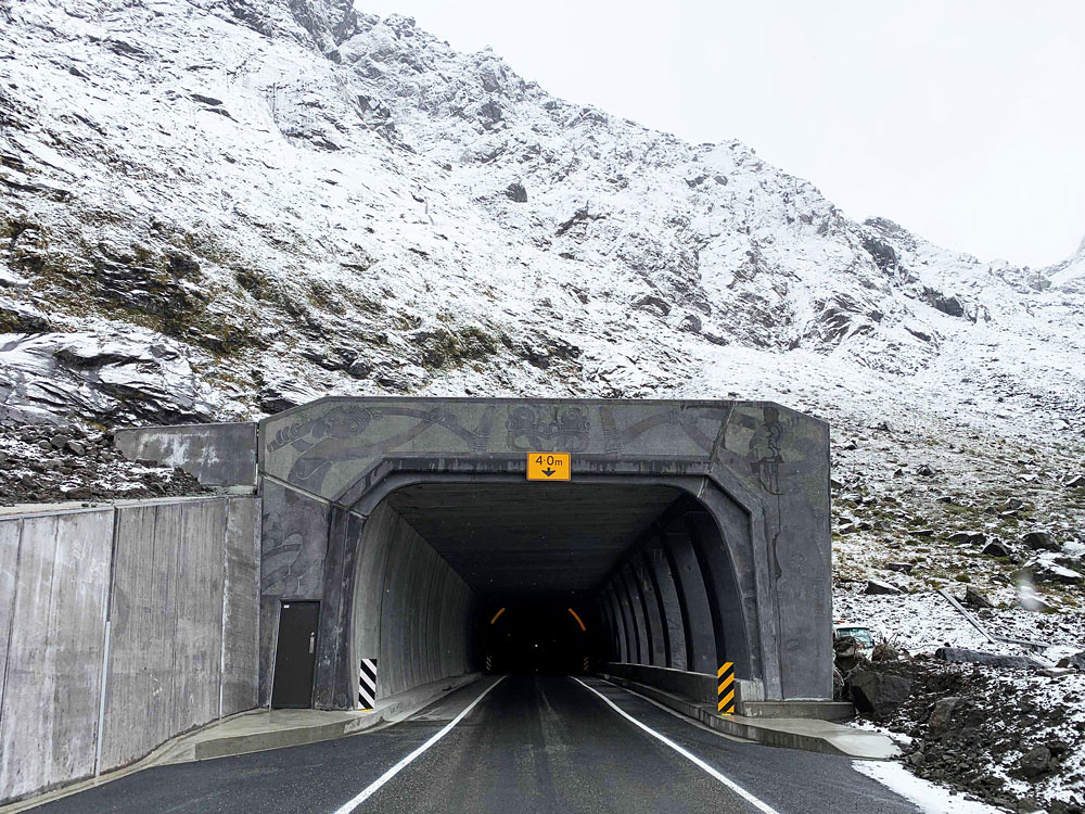 Homer Tunnel New Avalanche Shelter Entrance 2024 Courtesy NZTA